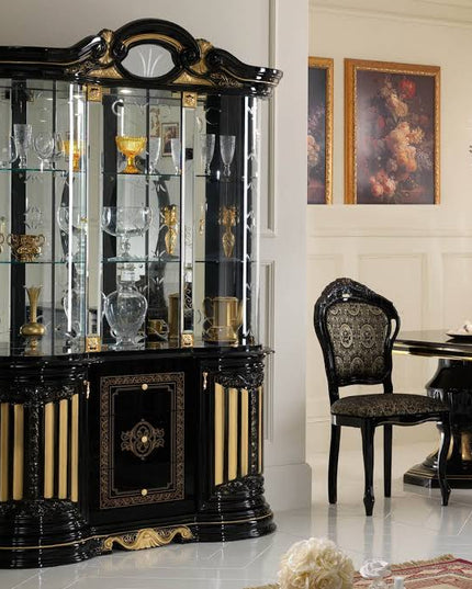 Betty Black-Gold 3 Door Cabinet