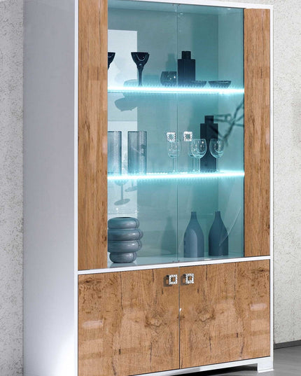 Stella White-Oak Italian 2 Door Cabinet