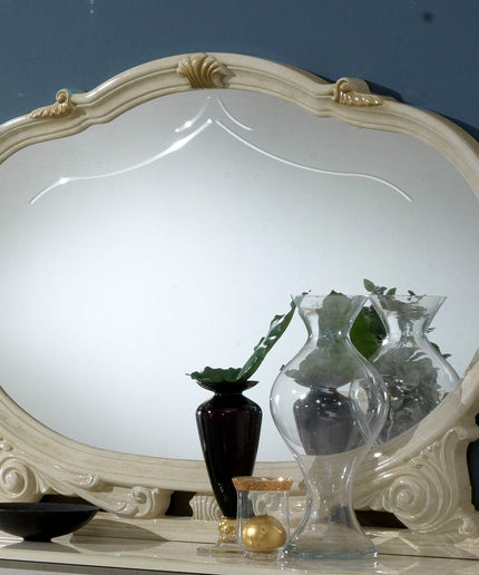 New Venus Beige-Gold 4 Door Buffet With Mirror