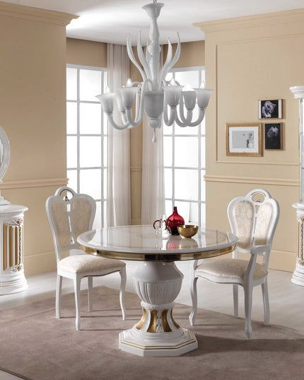 Betty White-Gold Italian Dining Chair