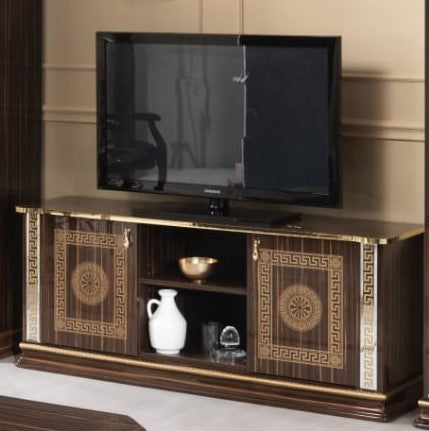 New Venus Walnut-Gold Large TV Unit
