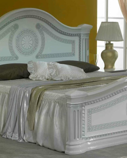 New Serena White-Silver Bedroom Set