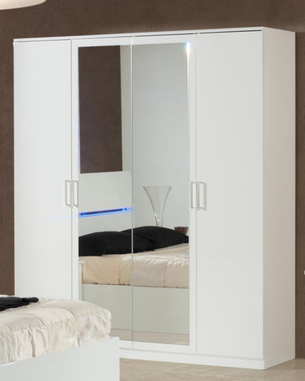 Simona White Italian Bedroom Set