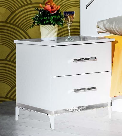 Elegance White/Silver Bedroom Set
