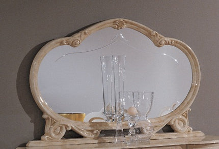 Betty Onyx Beige-Gold 3 Door Buffet With Mirror