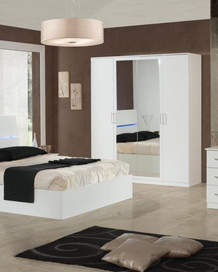 Simona White Italian Bedroom Set