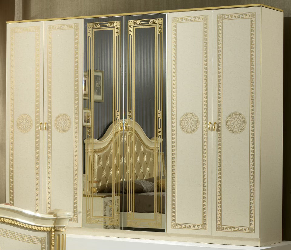 New Serena Beige-Gold Bedroom Set – Billboard Furniture