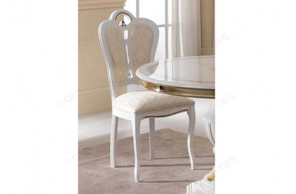 Betty White-Gold Round Extending Dining Table & Chairs