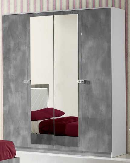 Stella White-Grey Italian Bedroom Set