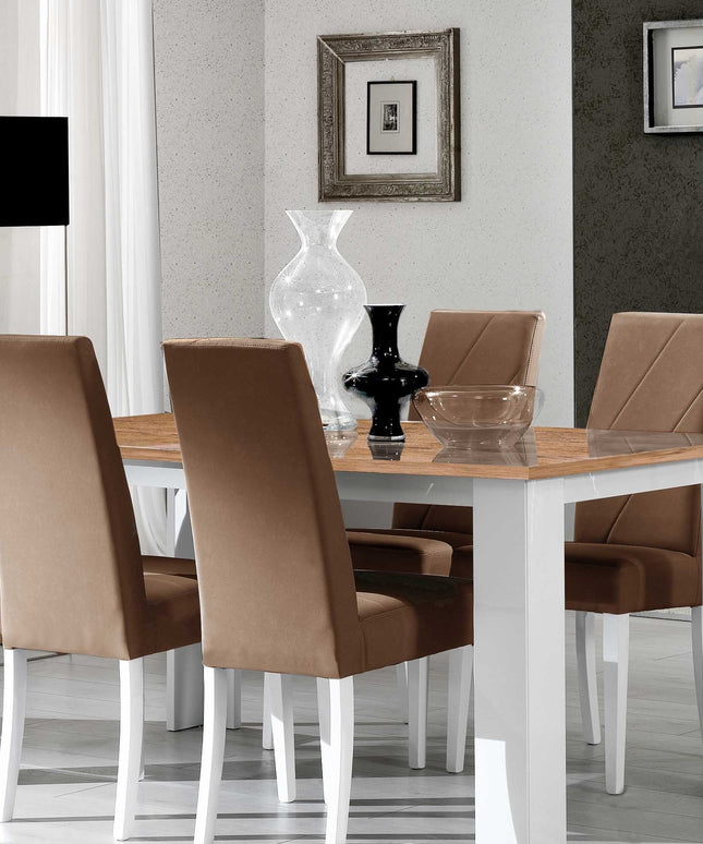 Stella White-Oak Italian Dining Table & Chairs
