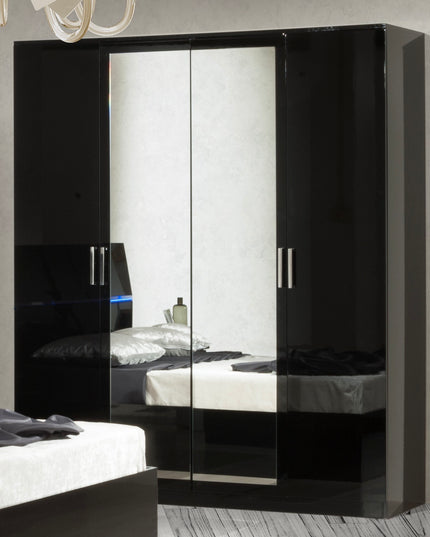 Simona Black Italian Bedroom Set