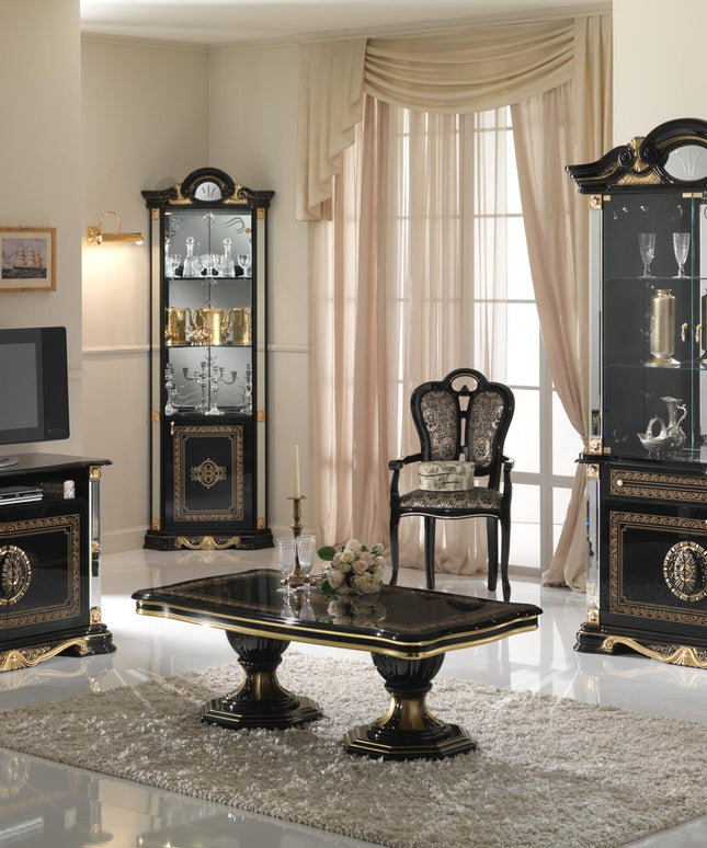 Betty Black-Gold 2 Door Cabinet