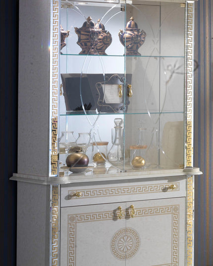 New Venus Beige-Gold 2 Door Display Cabinet