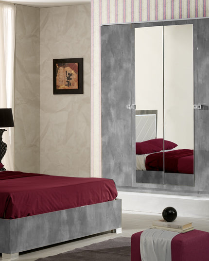 Stella White-Grey Italian Bedroom Set