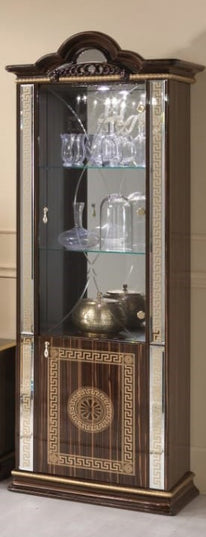 New Venus Walnut-Gold 1 Door Cabinet