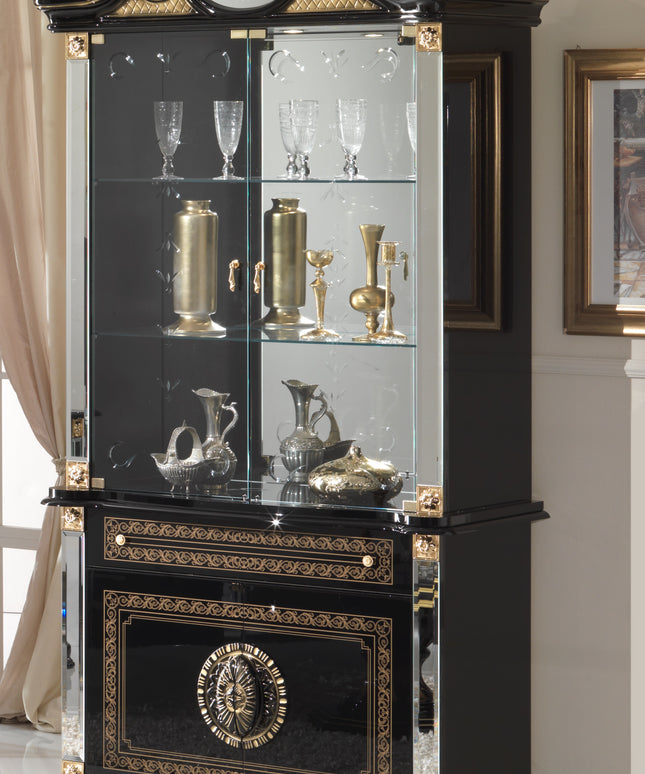 Betty Black-Gold 2 Door Cabinet