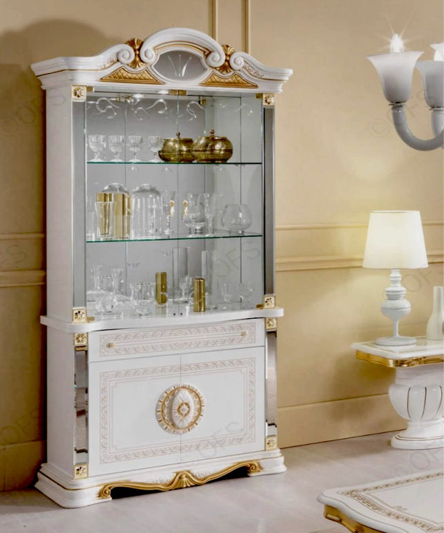 Betty White-Gold 2 Door Cabinet